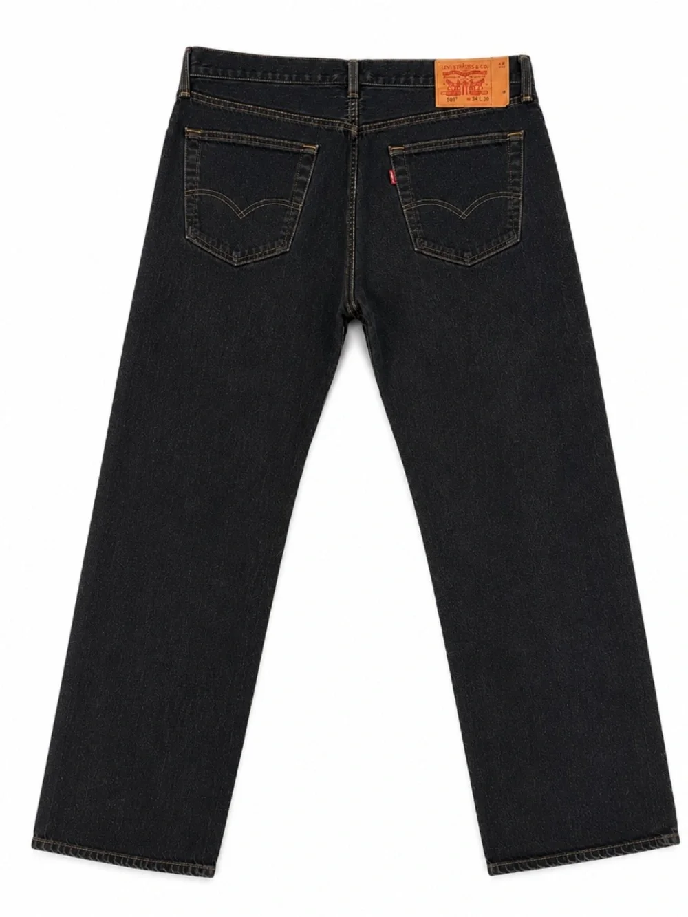 Levi's 501 Original Black Jeans Men's 34x30 Button Fly Straight Leg Denim